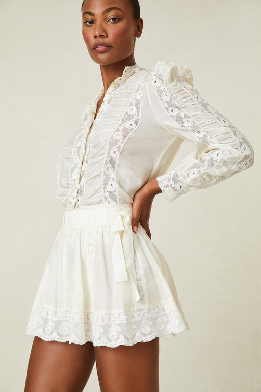 LoveShackFancy Matera Mini Skirt