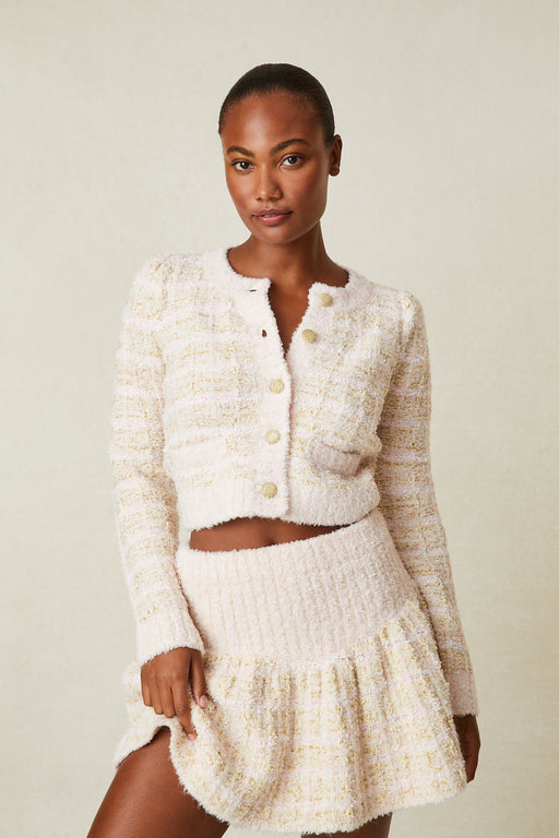 LoveShackFancy Saxon Tweed Cardigan