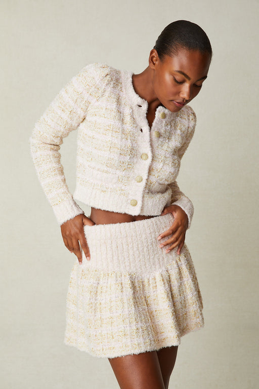 LoveShackFancy Saxon Tweed Cardigan