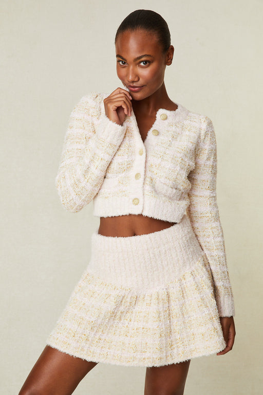 LoveShackFancy Saxon Tweed Cardigan