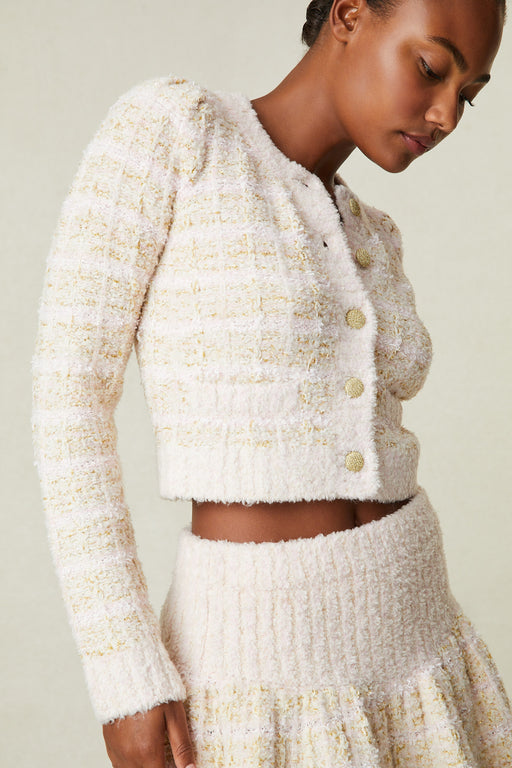 LoveShackFancy Saxon Tweed Cardigan